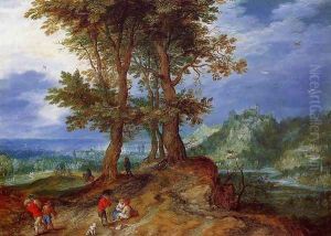 On the Road to Market by Jan The Elder Brueghel