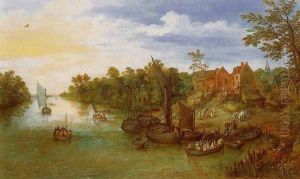 River Landscape with Landing
