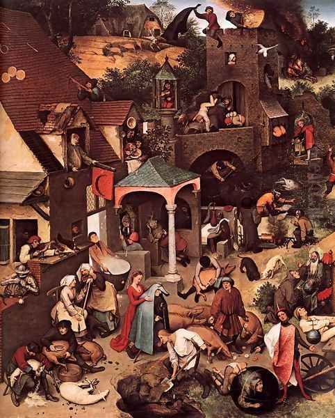 Netherlandish Proverbs (detail) 1559 - view 1