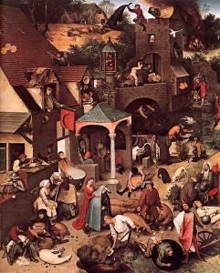Netherlandish Proverbs (detail) 1559