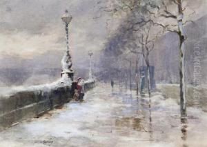 Chelsea Embankment In Winter