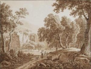 Italienische Landschaft by Simon Warnberger