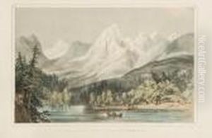 The Rocky Mountains From Thecolumbia River Looking N.w.