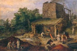 Landscape with a foundry