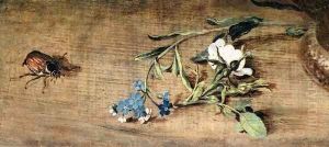 Bouquet of Flowers (detail) by Jan The Elder Brueghel