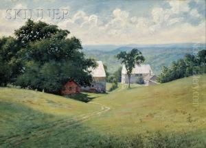 View Of The Homestead In Westminster, Possibly Vermont by Harold Broadfield Warren