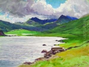 Capel Curig, North Wales by Harold Broadfield Warren