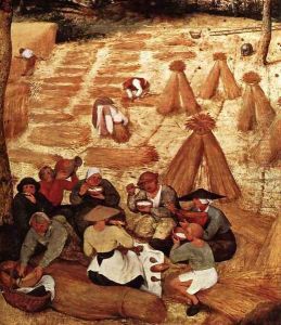The Corn Harvest (detail) 1565 4 by Jan The Elder Brueghel