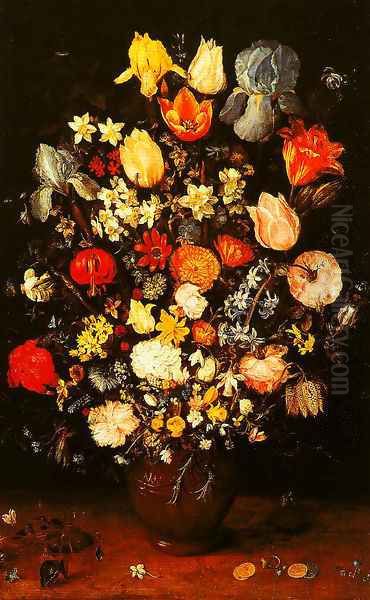 Vase of Flowers with Irises - view 1