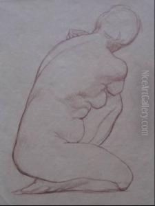 Kneeling Nude by Alexander Warshawsky