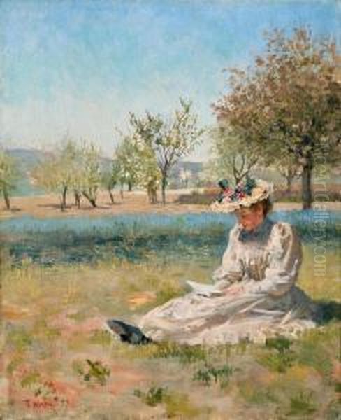 Woman In The Garden - view 1