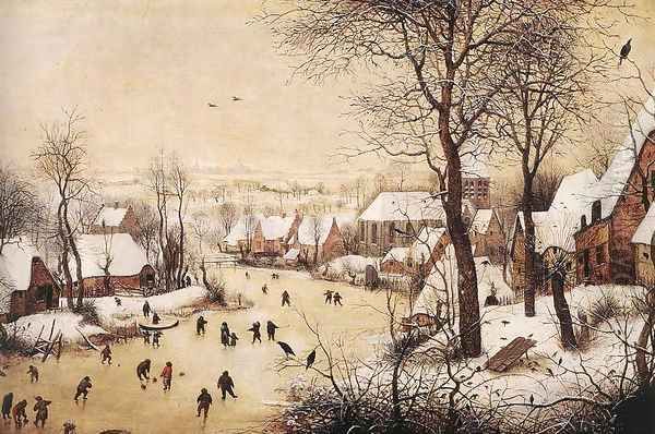 Winter Landscape with Skaters and Bird Trap 1565 - view 1