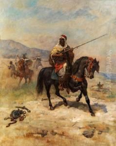 Arabischer Reiter Im Gefecht