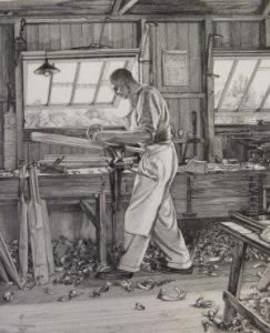 "the Cricket Bat Maker" by William Washington