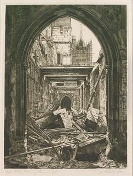 Ayes, Lobby, House Of Commons 1941 - view 1