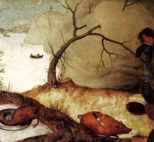 The Land of Cockaigne (detail) 1567 3 by Jan The Elder Brueghel
