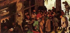 The Numbering at Bethlehem (detail) 1566 7 by Jan The Elder Brueghel