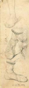 Studienblatt: Fus, Schuhbindung. by Friedrich Rudolf Wasmann