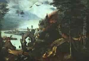Landscape With The Temptation Of Saint Anthony 1555-58 by Jan The Elder Brueghel