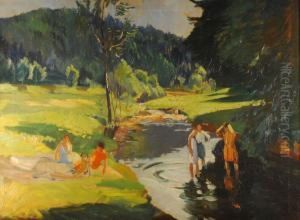 Kobiety Nad Rzeka by Artur Wasner