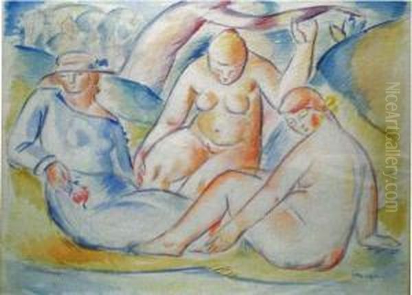 Trois Femmes Dans Un Paysage - view 1