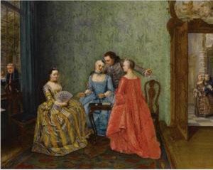 An Elegant Company In A Rich Interior
