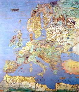 Map of Sixteenth Century Europe from the 'Sala del Mappamondo by Jan The Elder Brueghel