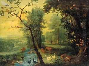 Adam and Eve in the garden of Eden