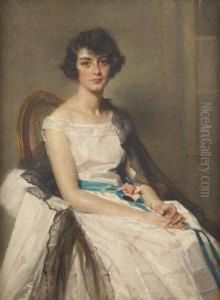 Jeune Femme A La Rose by Charles Joseph Watelet