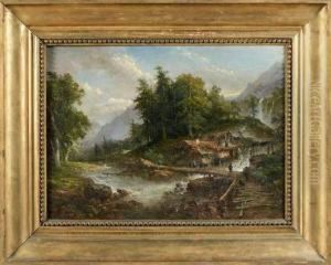Paysage De Montagne Au Torrent