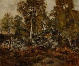 Le Long Rocher De La Foret De Fontainebleau
Sur Sa Toile D'origine by Louis-Francois-V. Watelin