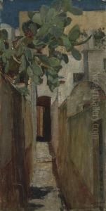 A Street In Capri by John William Waterhouse