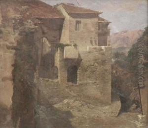 "a Country House In Italy by John William Waterhouse