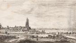 Ansicht Der Stadt Rhenen by Anthonie Waterloo