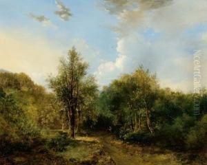 A View Of A Forest by Joannes Petrus Waterloo