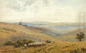 Morning On The Sussex Downs by Ernest Albert Waterlow