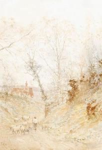 'road To St Martha's Chapel, Guildford' by Ernest Albert Waterlow
