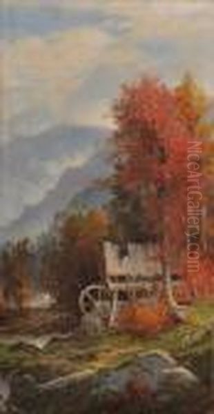 Autumn Landscape With Oldmill - view 1