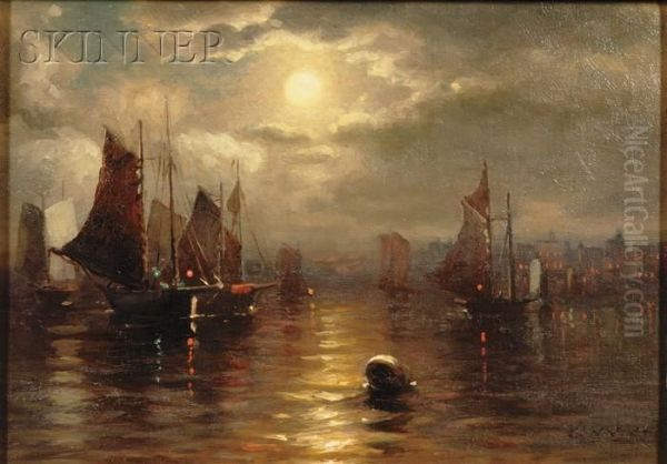 Moonlit Harbor - view 1