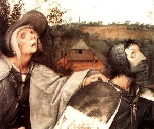 The Parable of the Blind Leading the Blind (detail) 1568 by Jan The Elder Brueghel