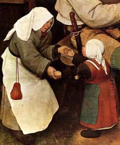 The Peasant Dance (detail) 1567 4 by Jan The Elder Brueghel