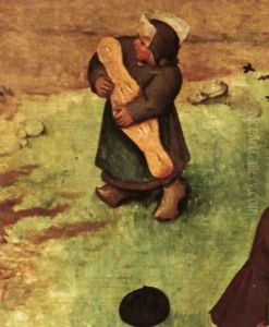 Children's Games (detail) 1559-60 10 by Jan The Elder Brueghel