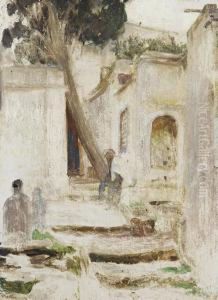Middle Eastern Street Scene by George Spencer Watson