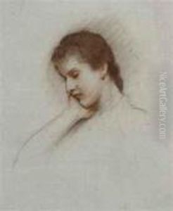 Portrait Study Of A Lady by George Spencer Watson