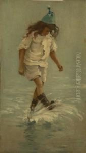 Young Girl Paddling