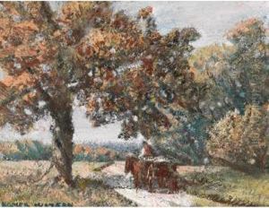 On The Village Path by Homer Ransford Watson
