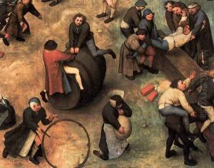 Children's Games (detail) 1559-60 2 by Jan The Elder Brueghel