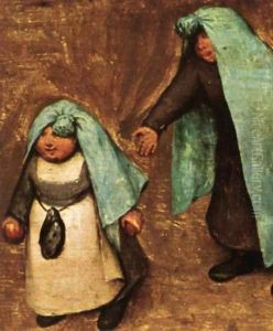 Children's Games (detail) 1559-60 9 by Jan The Elder Brueghel
