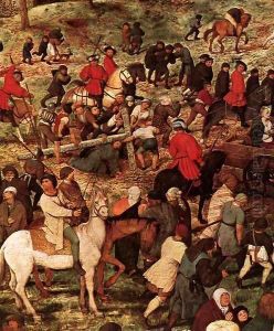 Christ Carrying the Cross (detail) 1564 2 by Jan The Elder Brueghel