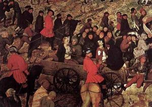 Christ Carrying the Cross (detail) 1564 4 by Jan The Elder Brueghel